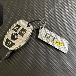 Premium-Carbon-Faser-Stil-Schlüsselanhänger-Abdeckungs-Fall für Mercedes-AMG GTR Exclusive Made