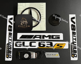 GLC63S Gloss Black Badges Package For Mercedes GLC63S X253 C253 2019-2023 Exclusive Pack