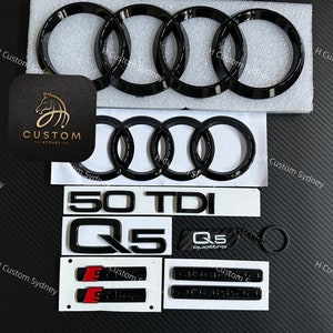 Q5 Gloss Black Full Badges Package For Audi Q5 50TDI Exclusive Pack