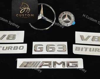 Chroom Zilver G63 Badges Pakket Voor Mercedes G63 AMG W463 W464 2013-2023 modellen Exclusief Pack