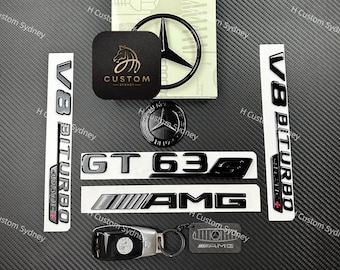 Full Gloss Black Badges Package for Mercedes AMG GT63S X290