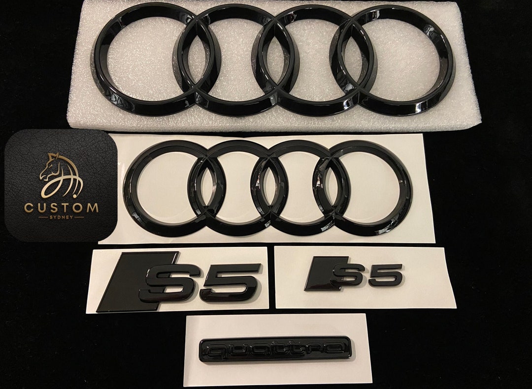 S5 Gloss Black Badges Package for Audi S5 F5 20172022 Full Etsy