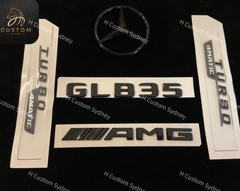 GLB35 Gloss Black Full Badges Package For Mercedes GLB35 AMG Custom Gift