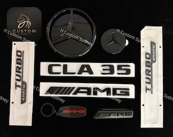 Gloss Black Badges Package For Mercedes CLA35 AMG C118 Exclusive Pack