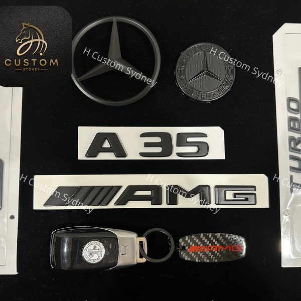 Matte Black A35 AMG Badges Package For Mercedes A35 W177 V177 Exclusive Pack