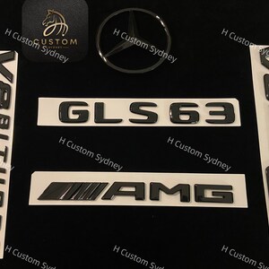 Gloss Black GLS63 Badges Package For Mercedes GLS63 X167 2021-2024 Exclusive Pack