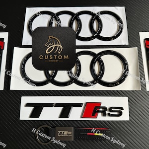 Gloss Black TTRS Badges Package For Audi TTRS FV model MK3