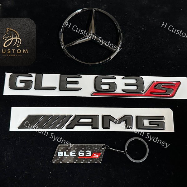 Gloss Black GLE63S Full Badges Paket für Mercedes GLE63S V167 C167 2020-2023 Exclusive Pack