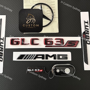 Gloss Black GLC63S Badges Full Package For Mercedes AMG New GLC63S X254 SUV C254 Coupe 2024 Model