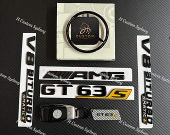 Gloss Black Full Badges Package For Mercedes AMG GT63S X290 Custom Pack