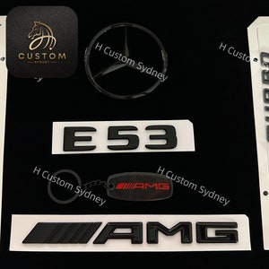 Gloss Black E43 E53 Badges Package For Mercedes E43 E53 W213 C238 A238 Exclusive Pack