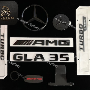 Gloss Black Badges Package For Mercedes GLA35 AMG Exclusive Pack