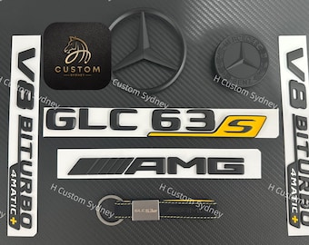 GLC63s バッジセット（メルセデス・ベンツ用）、グロスブラック 