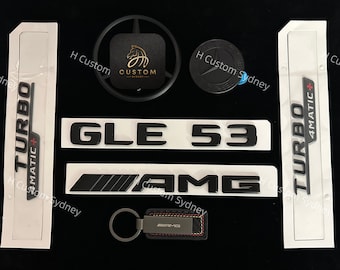Pack de badges noir mat GLE53 pour Mercedes GLE53 V167 C167, pack exclusif