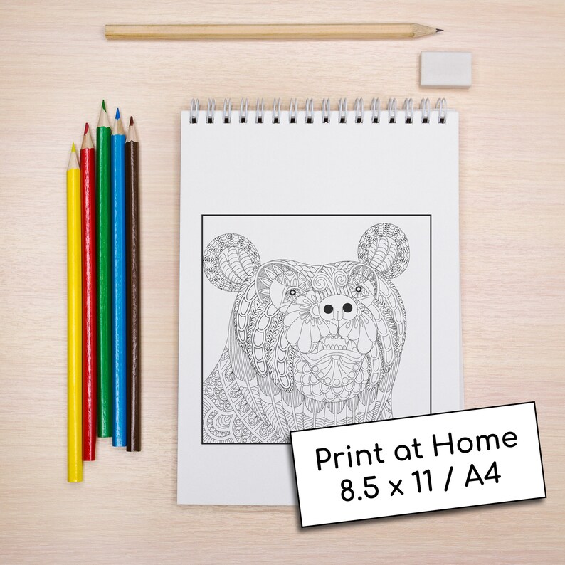 30 Amazing Animals Coloring Page for Adults Coloring Pages Etsy