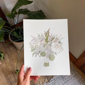 Custom Painted Wedding Bouquet