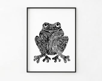 Froggy - Black and White Nursery Art - Printable Wall Art - Frog Print - Nursery Wall Art - Baby Animal Posters - Instant Downloadable