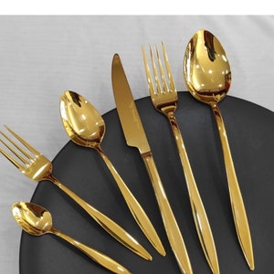 送料無料◆2025新品  金メッキ韓国製テーブル用銀食器 4点セット - Etsy 日本 バーベキュー・調理用品