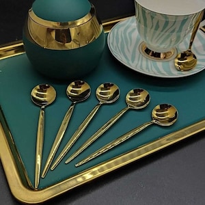 GOLD Stainless Steel Spoon, Tea Spoon, Coffee Spoon, Stainless Tableware,