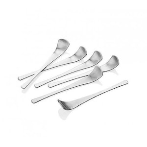 Matte Silver Titanium 6 Tea Spoon, Coffee Spoons, Custom Desing Spoon. Coffee Spoon, Tea Stirring Spoons. tea spoon for tea and tea cups
