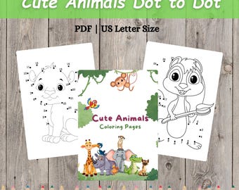 Dot to Dot Worksheets Printable, Preschool Connect the Dots, Number Tracing Activity (PDF)