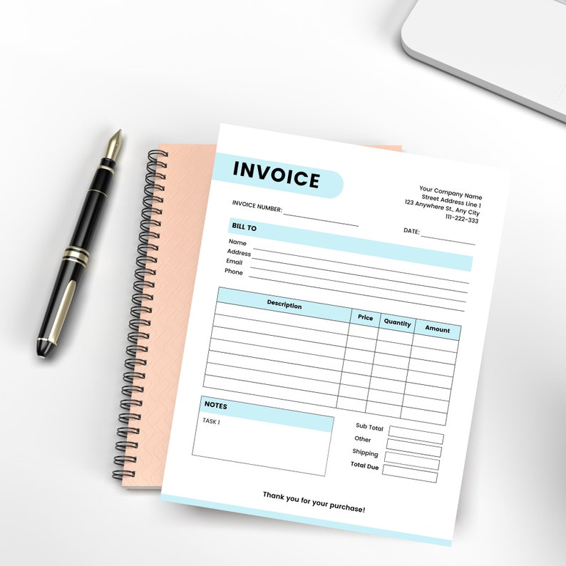 Invoice 420 Small Business Invoice Template: Printable, Editable (digital Download ...