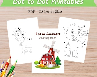 Connect the dots worksheet, dot to dot printable pages for kids, easy number puzzle (PDF)