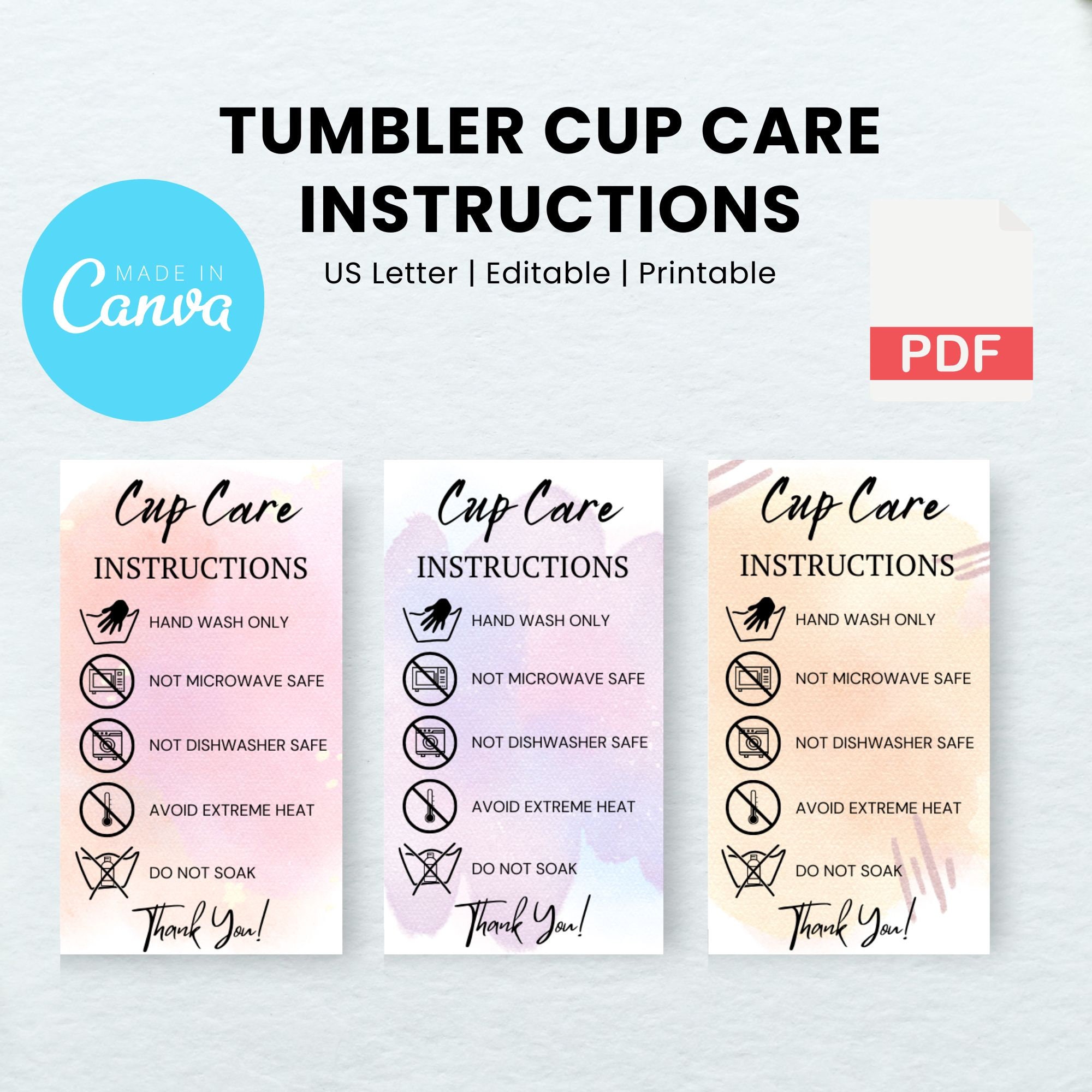 printable-tumbler-care-instructions-card-digital-download-easy-to-use-cup-care-guide-for-customers-gifts-template-for-cup-washing-guide-etsy for Tumbler Care Instructions Printable Free Printable Tumbler Care Instructions Card Digital Download, Easy-to-use Cup Care Guide for Customers & Gifts, Template for Cup Washing Guide - Etsy for Tumbler Care Instructions Printable Free