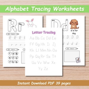Alphabet Tracing Worksheets: Uppercase & Lowercase Letters (PDF)