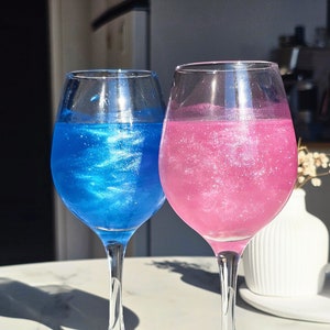 Gender Reveal Drink Glitter: Pink & Blue Edible Shimmer (2x 5G)