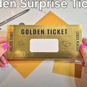 Cartão surpresa dourado personalizado para raspar | Ideal para qualquer ocasião, cartão de aniversário, anúncio de gravidez, revelação do sexo do bebê, bilhete dourado