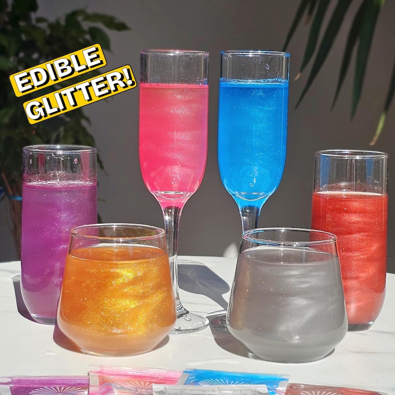 Edible Glitter for Drinks | 25 Servings Per Pack | Unique Cocktail Decorations for Party! image 4