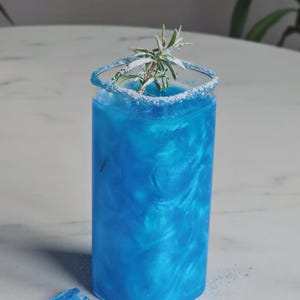 Edible Glitter for Drinks | 25 Servings Per Pack | Unique Cocktail Decorations for Party! Baby Blue
