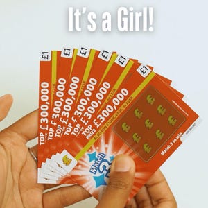 It's a Girl Card Scratch Off | Gender Reveal Girl Cards | Gender Reveal Idea | Gender Reveal Scratch Cards | Gender Reveal Games | 6 Cards