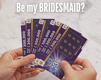 Bridesmaid Proposal Gift Scratch Card: Wedding Favour