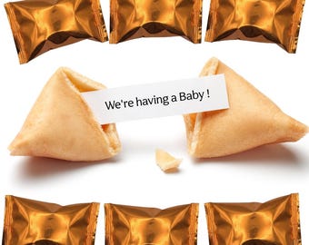 Baby Announcement 6 Fortune Cookies - Baked in the UK - Fun Pregnancy Announcement Idea