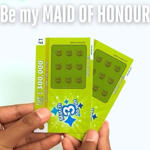 Will you be my Maid of Honor-krasloten | Kaart bruidsmeisje voorstel | Bruidsmeisjescadeaus | Cadeaus huwelijksaanzoek | Bruiloft