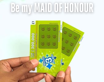 ¿Quieres ser mi dama de honor? Tarjetas rasca y gana / Tarjeta de propuesta para dama de honor / Regalos para dama de honor