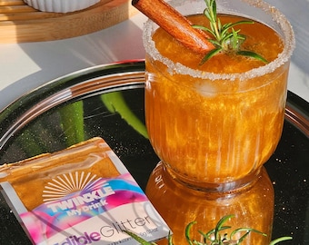 Gold Edible Drink Glitter: Cocktail Shimmer Powder (30+ Servings)