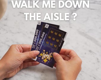 Will You Walk Me Down the Aisle Scratch Card: Bridesmaid Gift (2 Cards Included)
