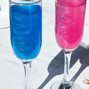 Edible Glitter for Drinks | 25 Servings Per Pack | Unique Cocktail Decorations for Party! Pink & Blue