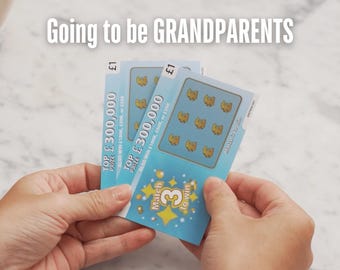 Grandparents Pregnancy Reveal Scratch Card - Set of 2