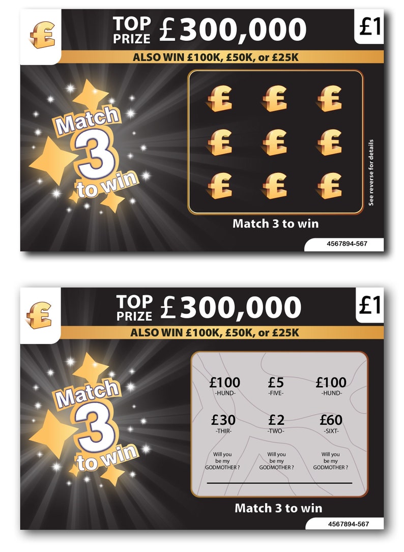 2 PACK Will you be my Godmother or Godfather Proposal Replica Scratch off Cards image 3