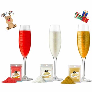 Christmas Edible Glitter for Drinks, Christmas Party Drink Decorations, New Years Eve, Christmas Cocktails, Red and Green Drinks, Xmas Party