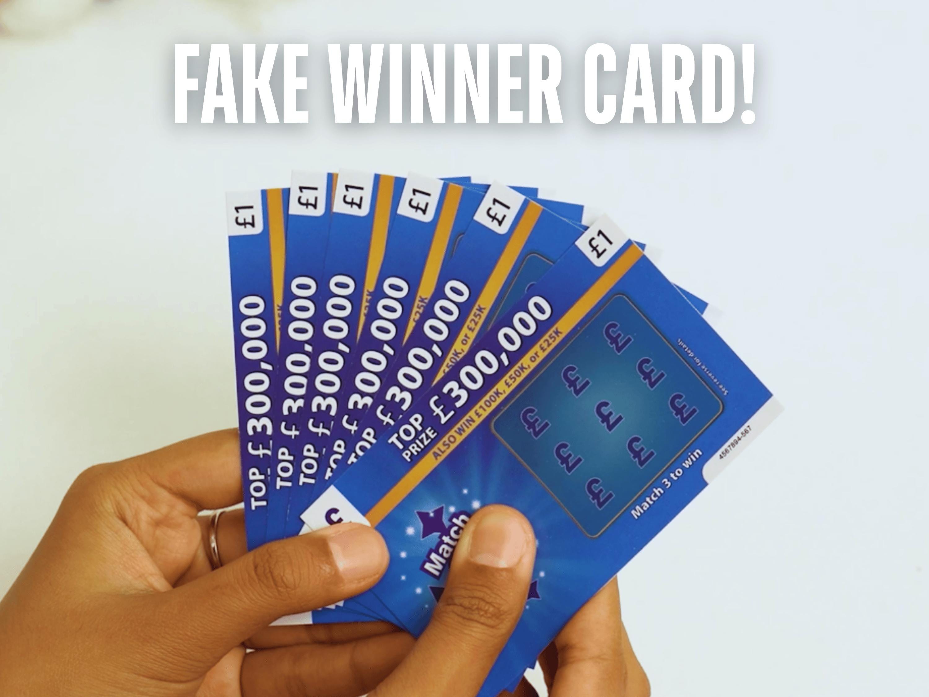 Premium Fake Joke Scratch Cards | Novelty Fake Lottery Tickets | Christmas Stocking Filler | Surprise Prank Funny Gift Ideas