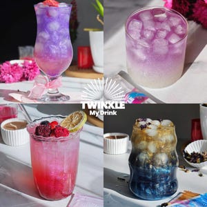 Glitter comestível para bebidas | 25 porções por pacote | Decorações exclusivas para coquetéis em festas!