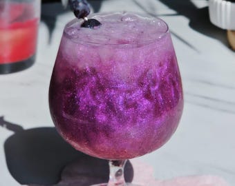 Purple Edible Drink Glitter: Cocktail Shimmer Powder (30+ Servings)
