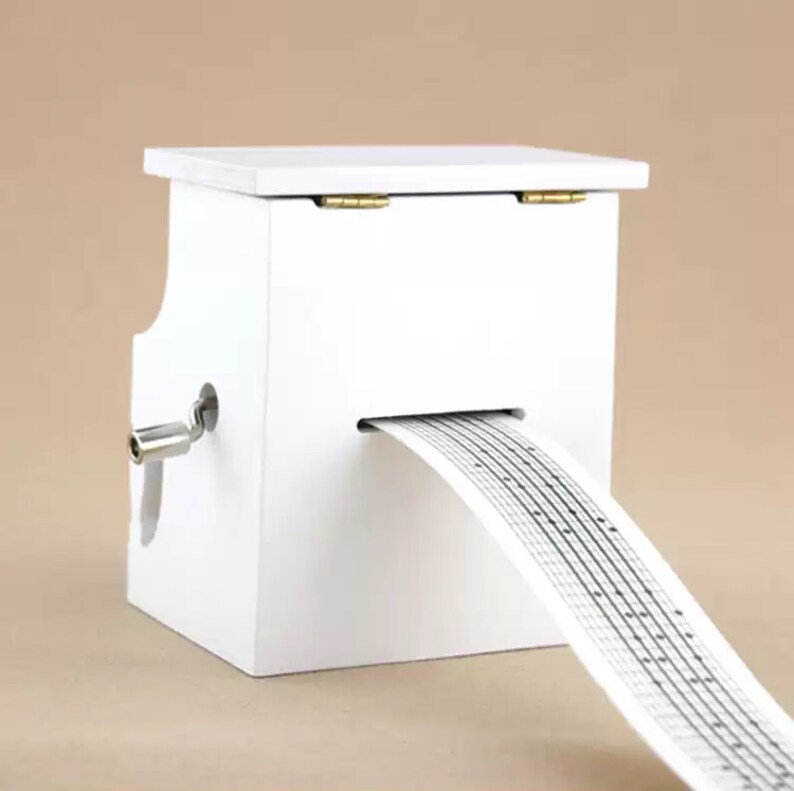 Hand Crank DIY Paper Tape Strip Piano Music Box 15 Note DIY Music