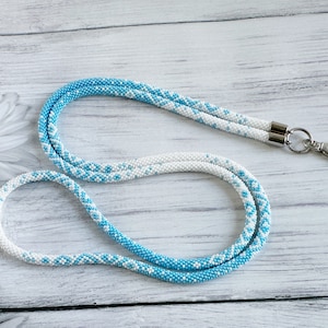 Beaded ID Holder, Beadwork Lanyard, Badge Holder, Handcrafted Beaded Accessory, Native Style Lanyard, Nurse ID Holder,