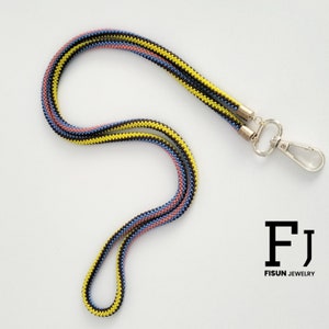 Style amérindien - Longe perlée - Longe d’enseignant - Cordon de perlage coloré - Carte d’identité Neecklace - Porte-badge - Cadeaux unisexes